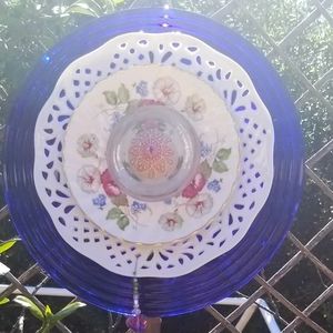 Glass flower suncatchers. Prices $25 to $45